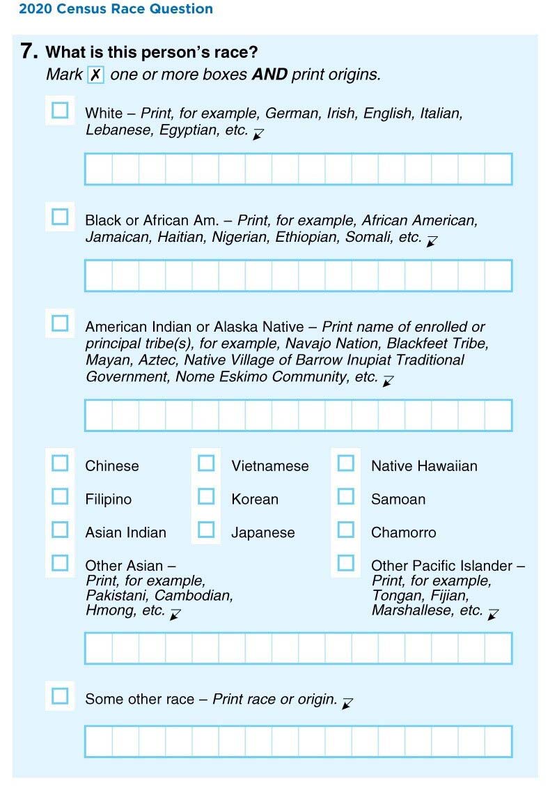 2020 Census race question