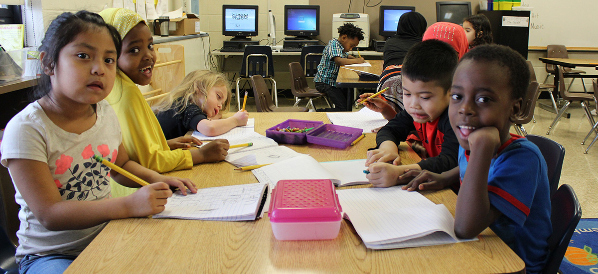 Seventy percent of students at Eakin Elementary are learning English.