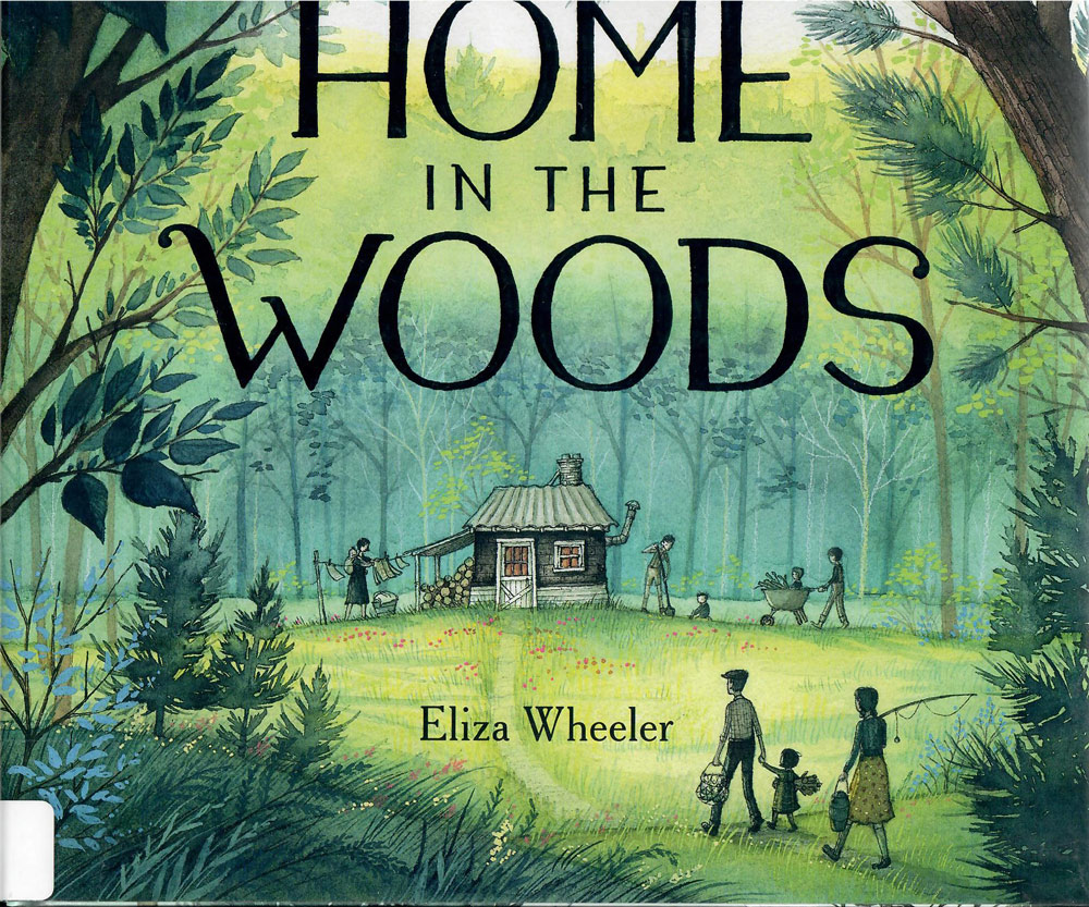 Book jacket for Home in the Woods