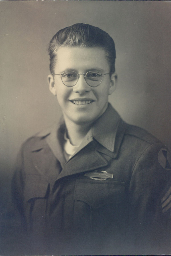 A young Luvern Cunningham in his U.S. Army uniform during World War II