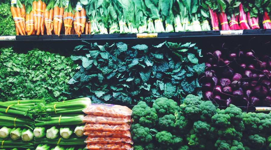 Variety of fresh green vegetables