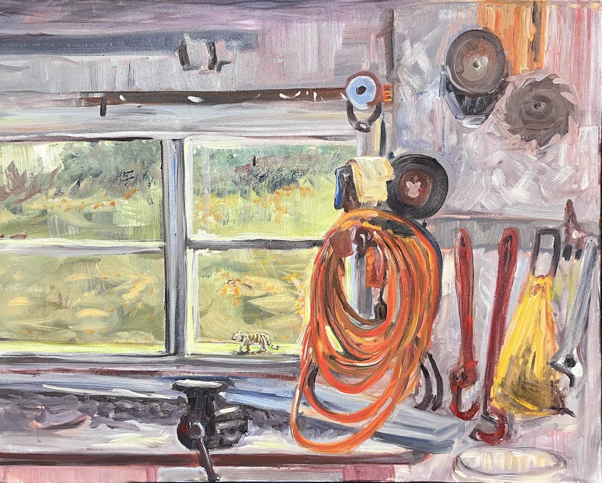 Papaws Workshop painting