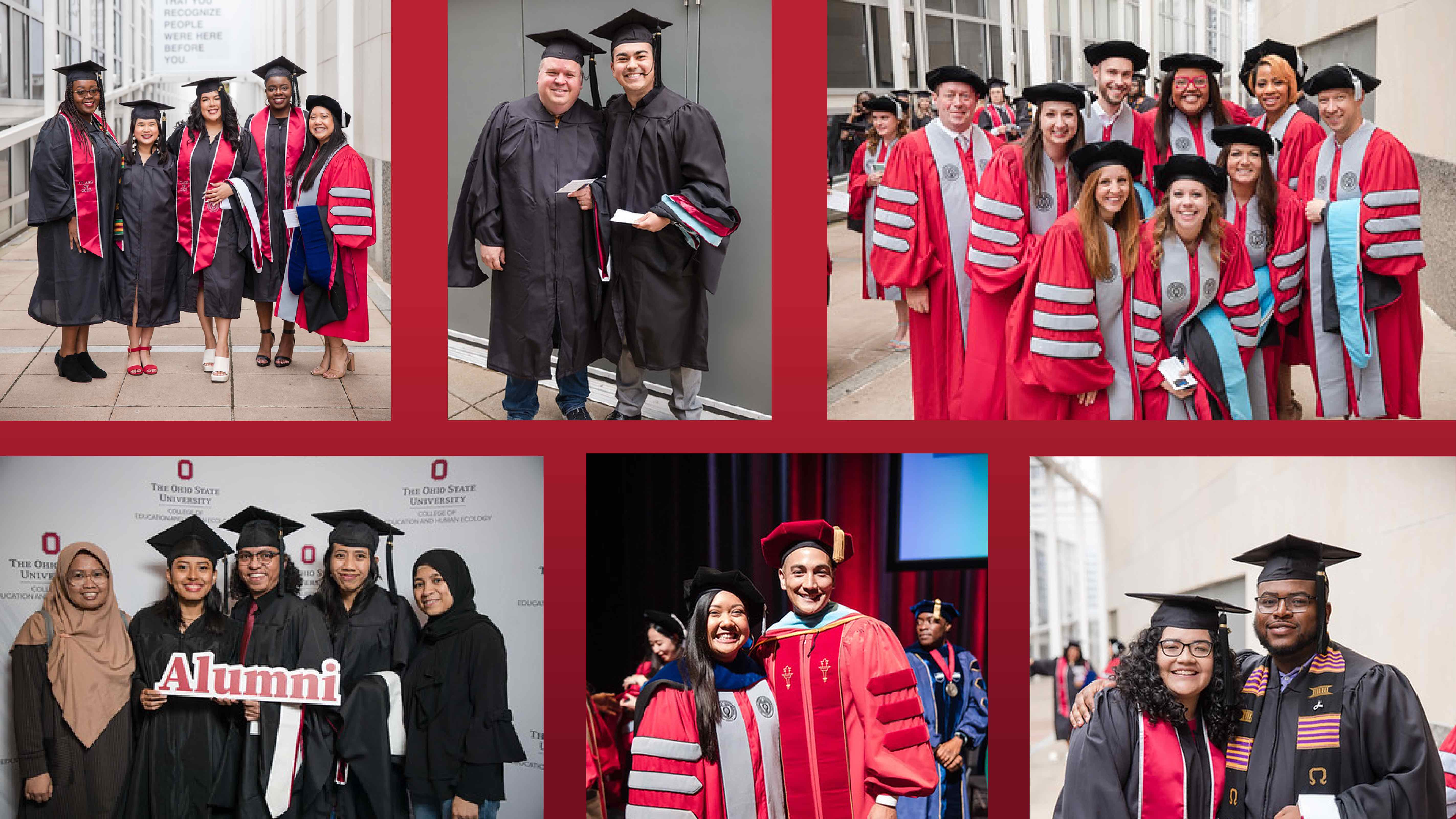 Collage of Ohio State EHE Commencement ceremony