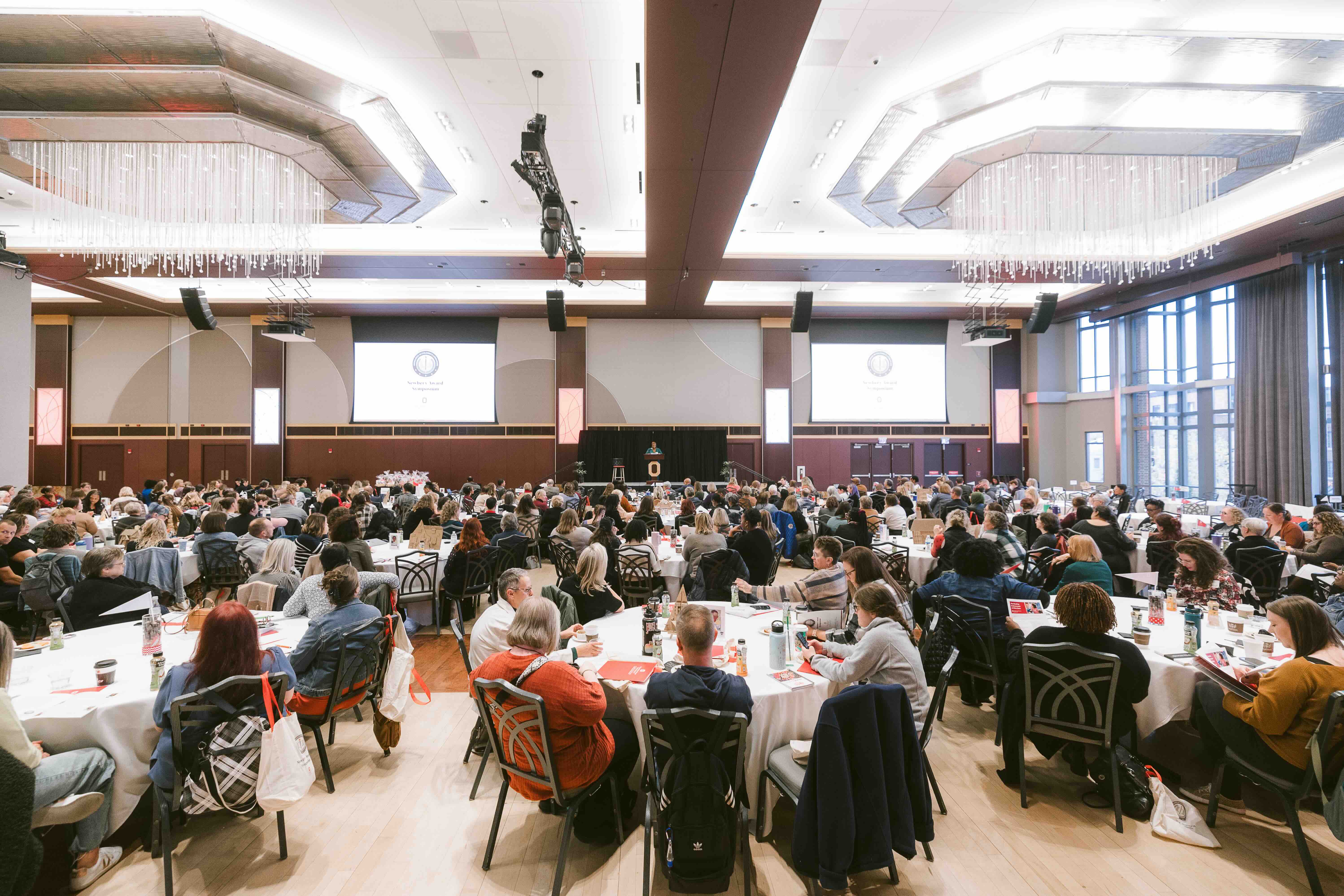 Ohio State ballroom during Newbery Symposium