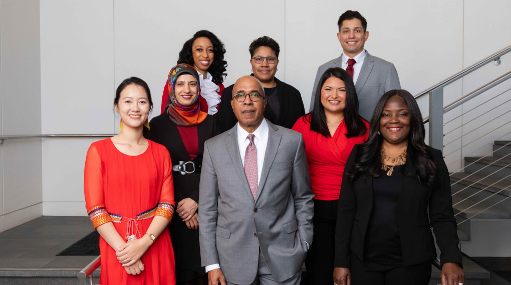 Ohio State's College of Education and Human Ecology Diversity Post Doctoral students with Dean Don Pope-Davis 