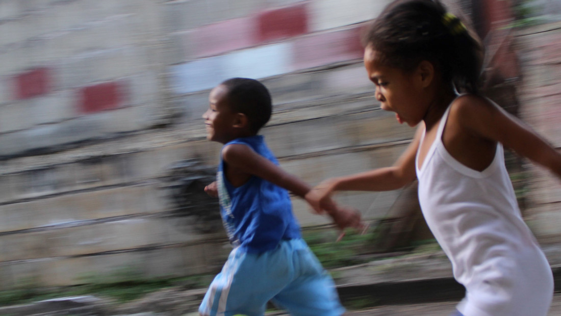 Two kids playing