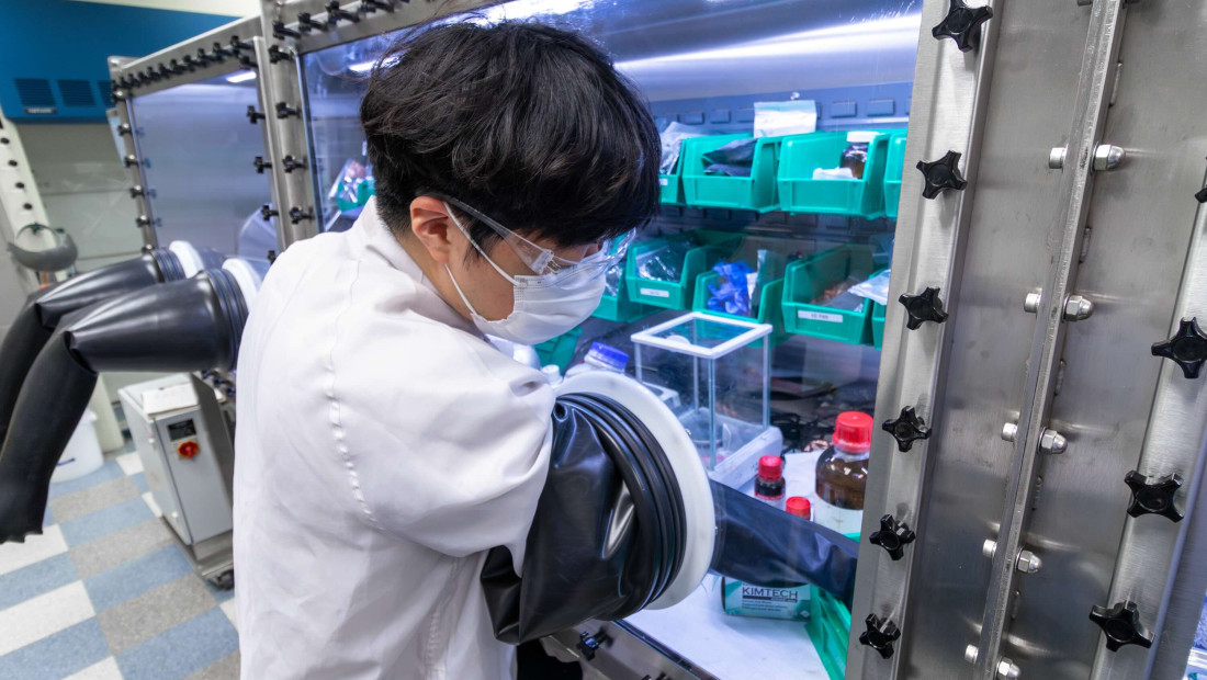 OSU student in scientific lab