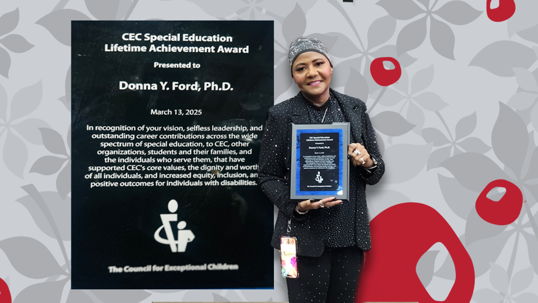Donna Ford winning an award