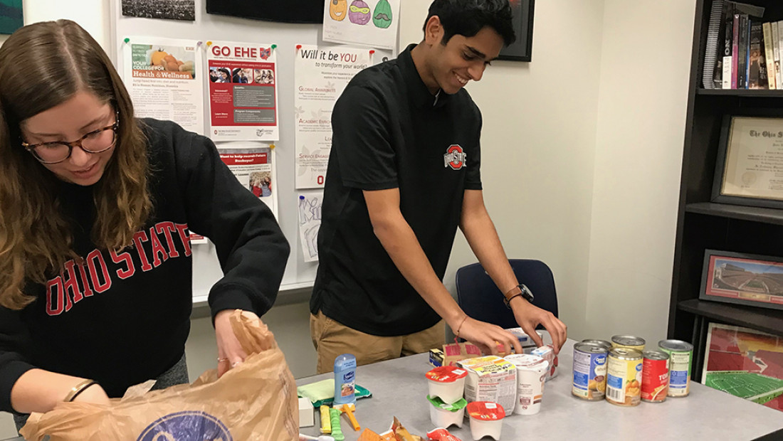 food pantry in action