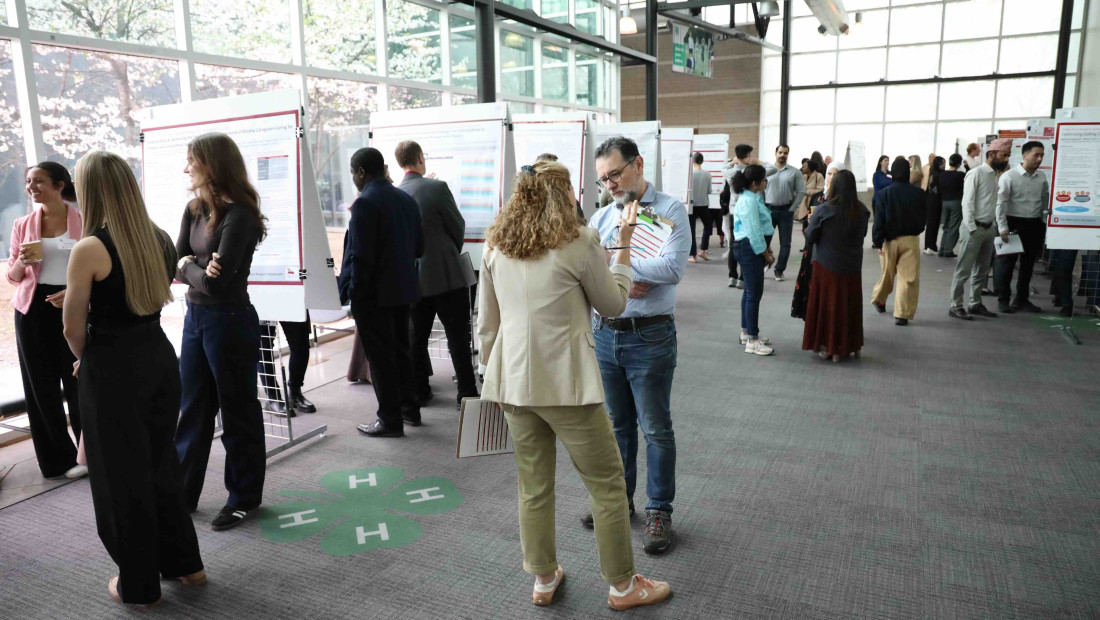 Klein Research Symposium poster board conference hall
