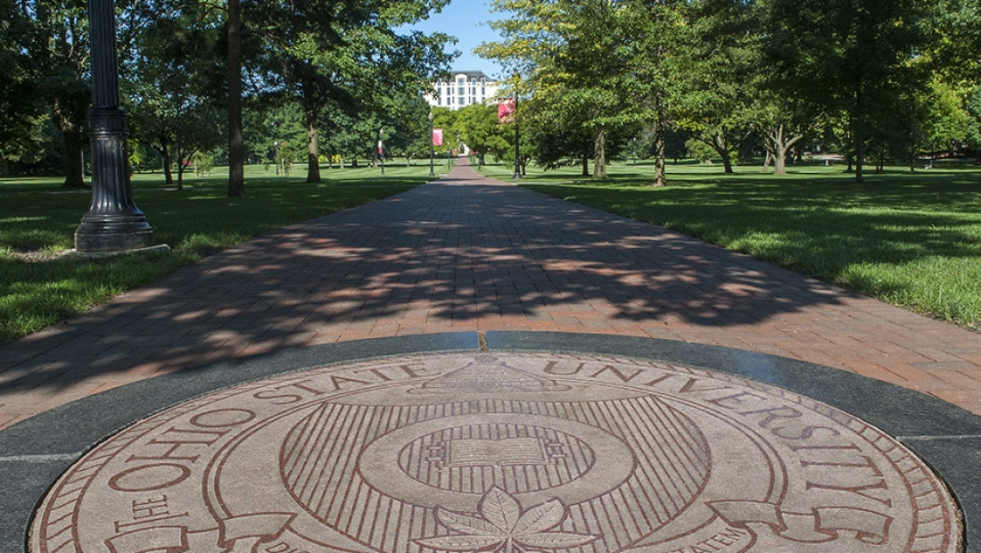 Ohio State seal on campus
