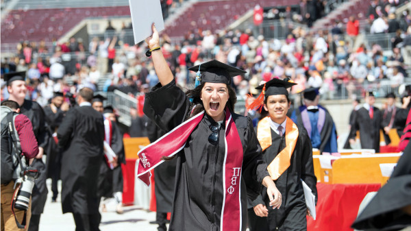 student at graduation