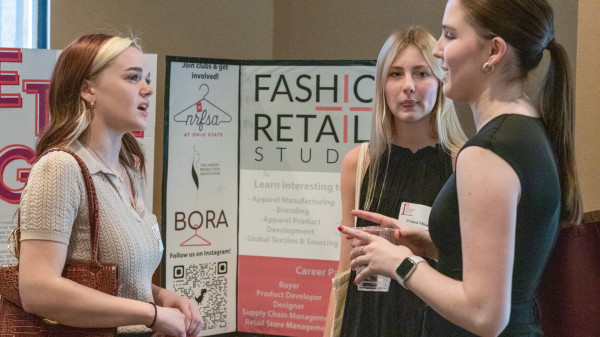 Ohio State Fashion and Retail students at an event