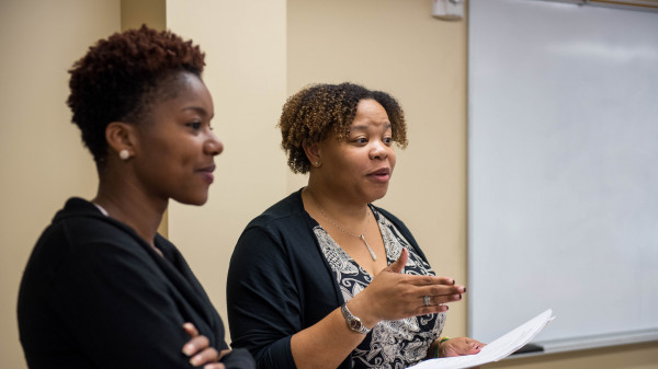 instructors teaching a diverity class