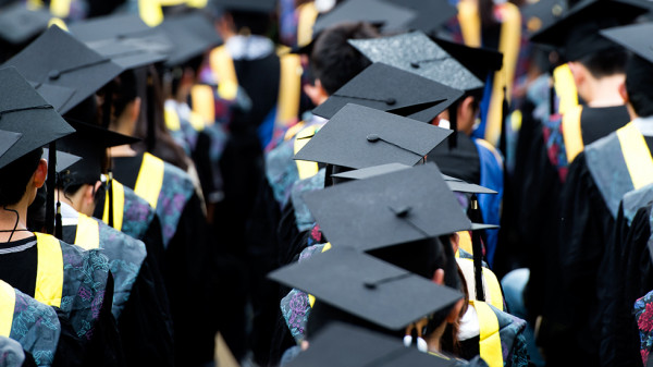 students graduating