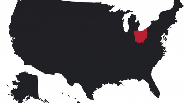 United States with Ohio highlighted
