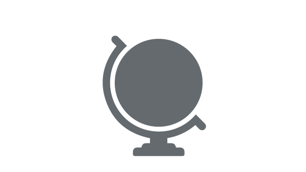 icon shape of a globe	