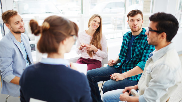 Talking in group