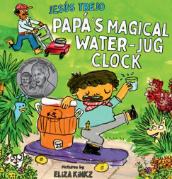 Children's book cover titled "Papa's Magical Water-Jug Clock"