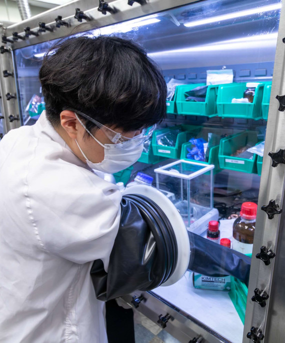 OSU student in scientific lab