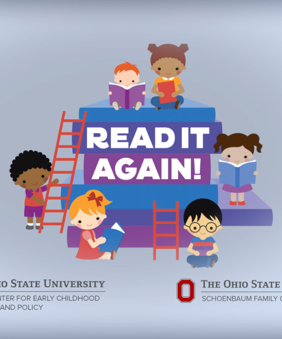 Graphic of Ohio State Crane Center program Read It Again!