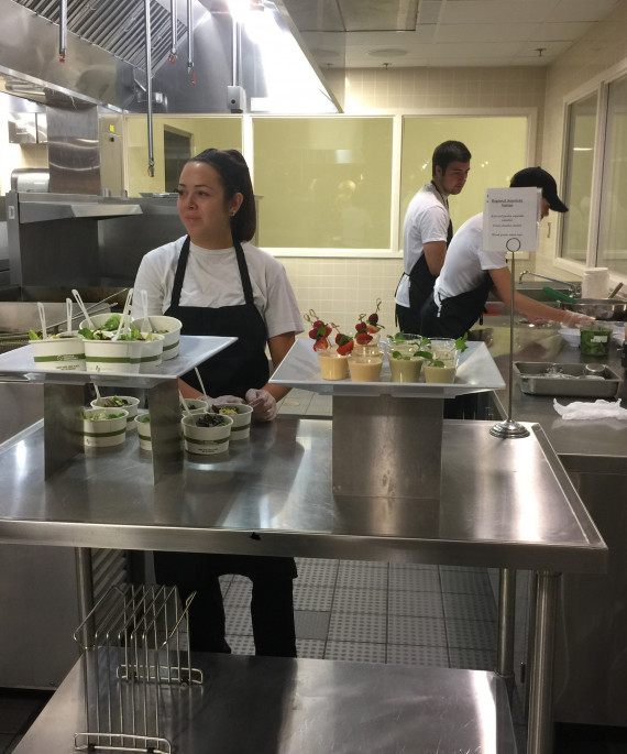 students in test kitchen