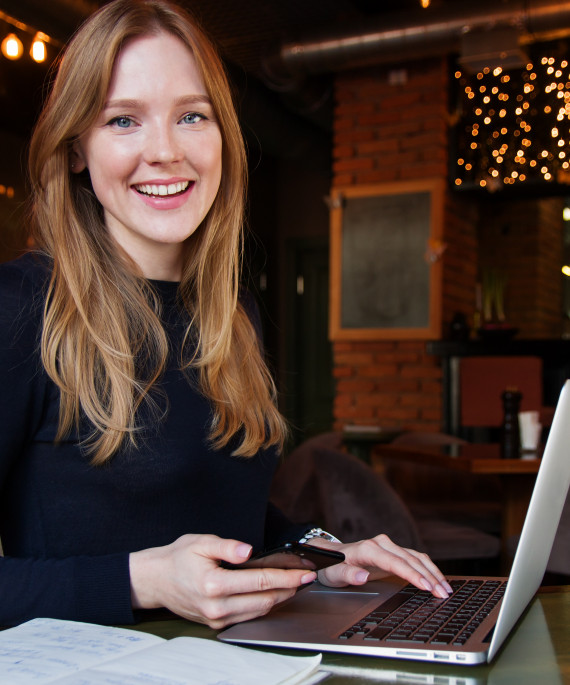 businesswoman at desk