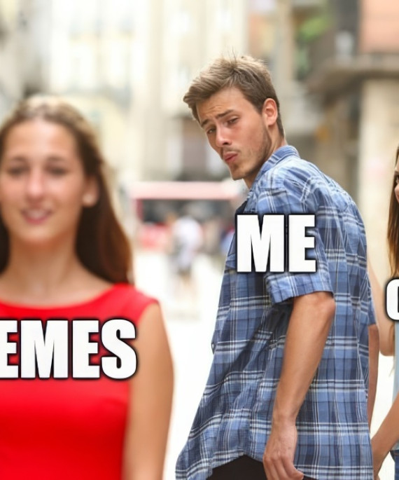 Distracted boyfriend meme
