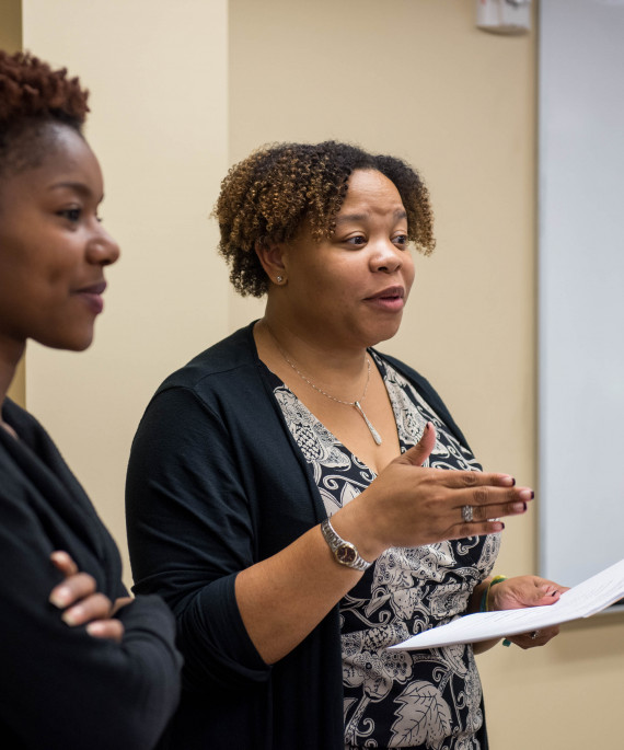 instructors teaching a diverity class