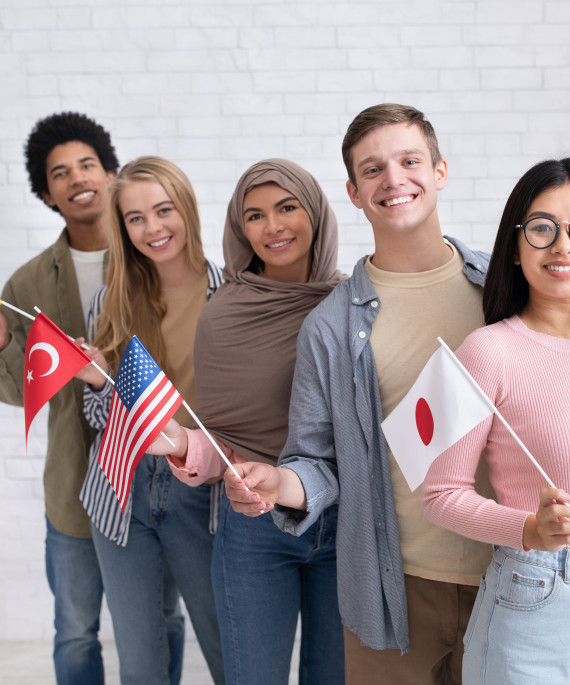 exchange students and language school