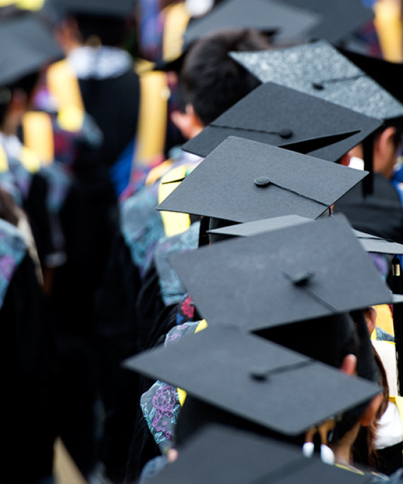 students graduating