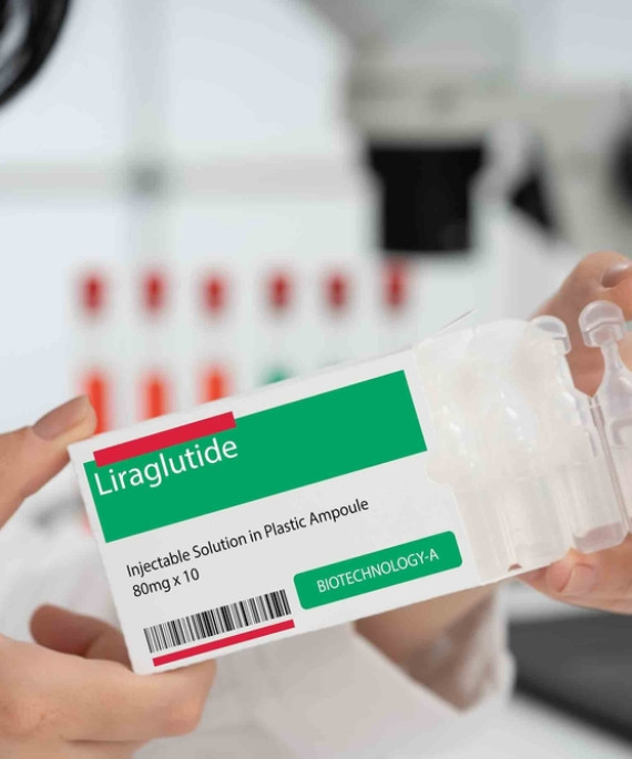 box of medicine being examined in a pharmaceutical lab