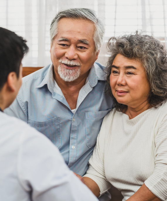 doctor give advice to couple