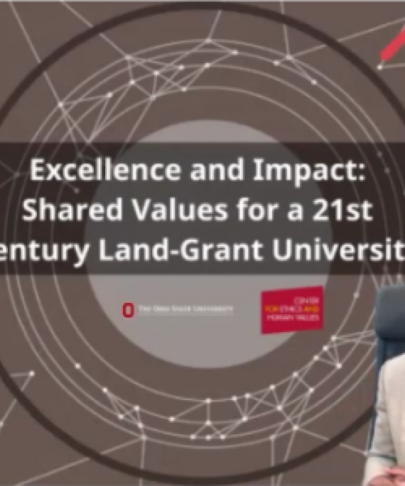 Zoom screenshot of Excellence and Impact presentation