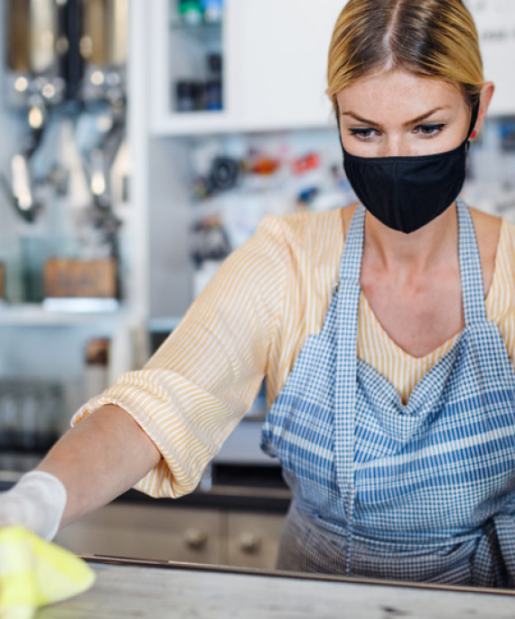 Woman cleaning