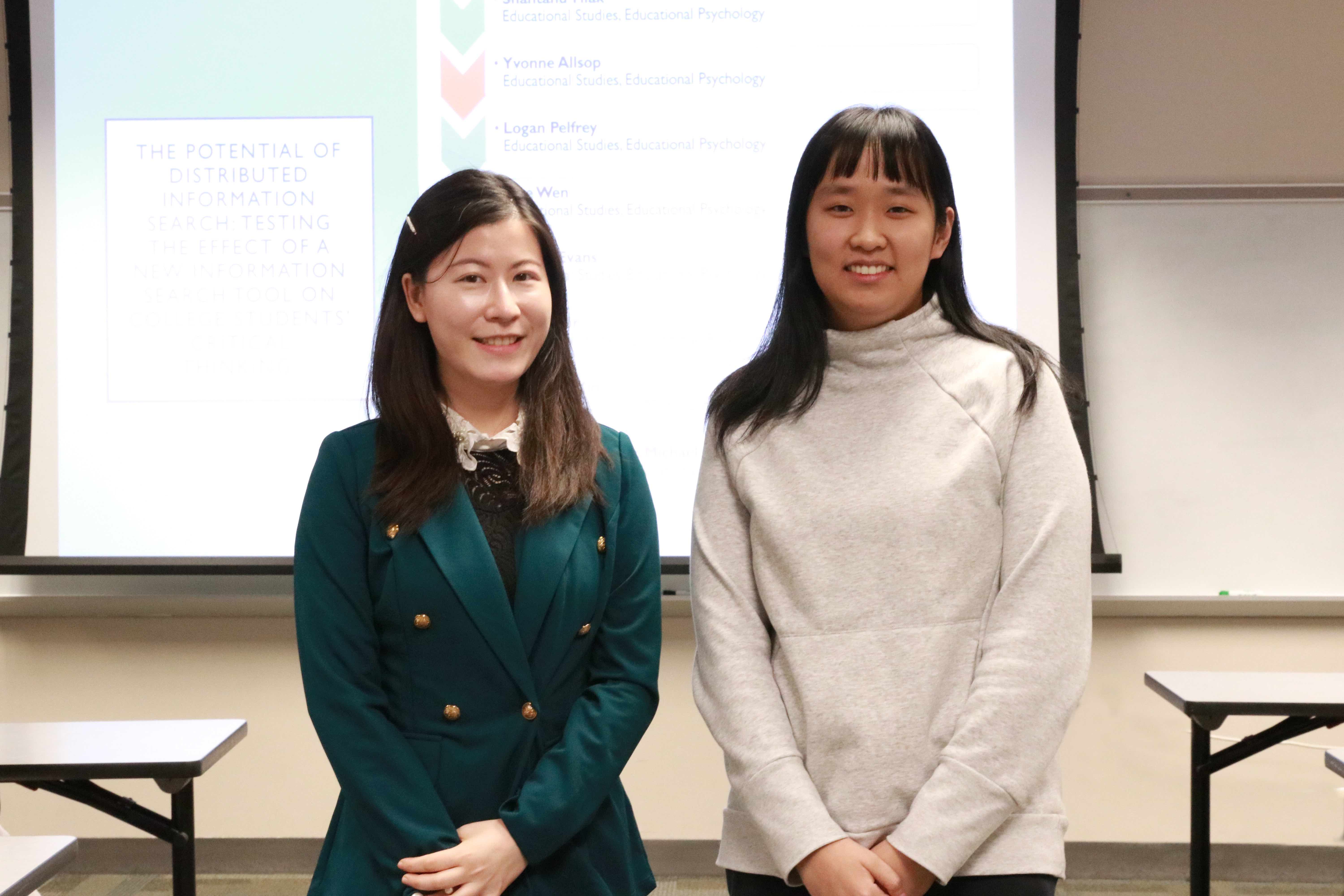 Graduate students Chia-Hsin Yin and Ziye Wen