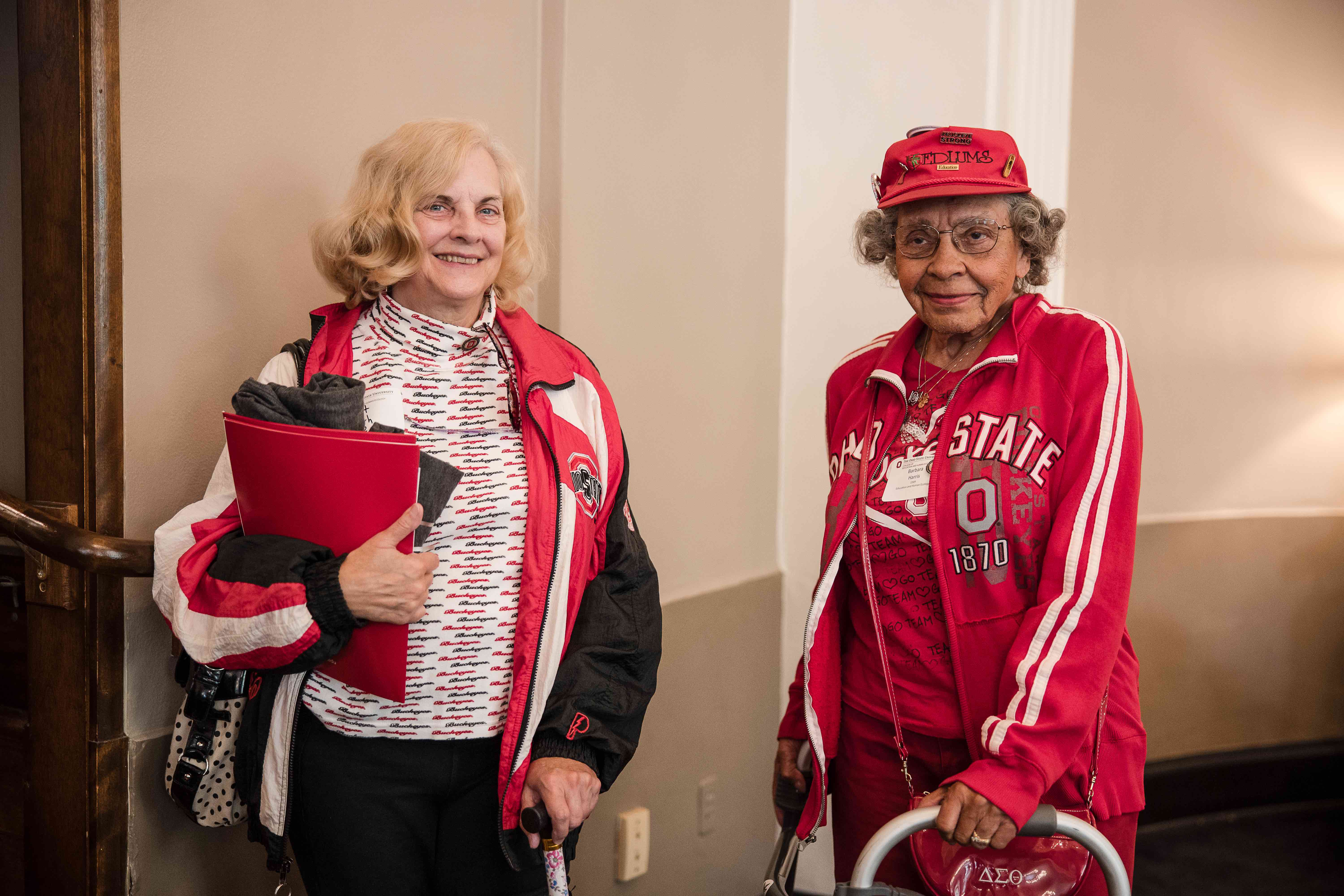 Barbara Harris and Janet Smith during Ohio State Alumni function