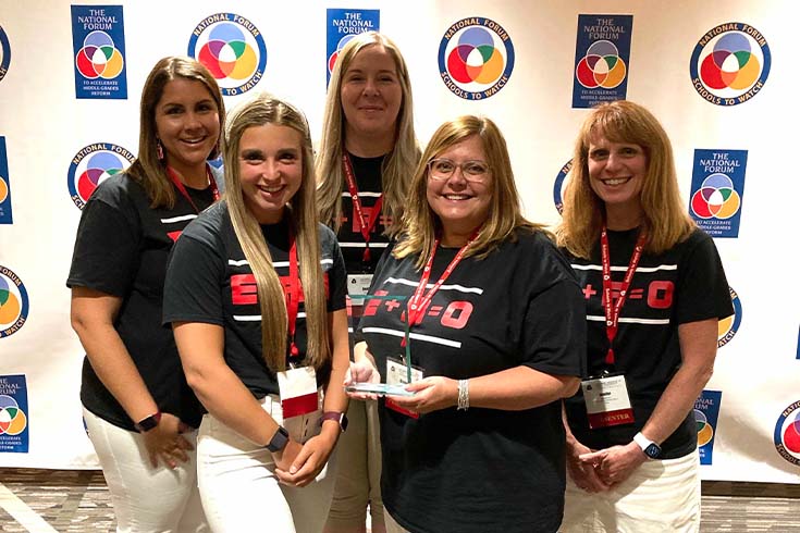 Group of Ohio State educators at a conference