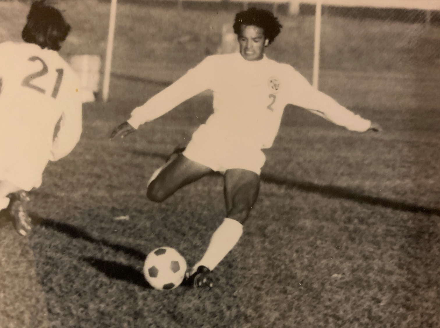 Frank Vizcarra playing soccer at Ohio State