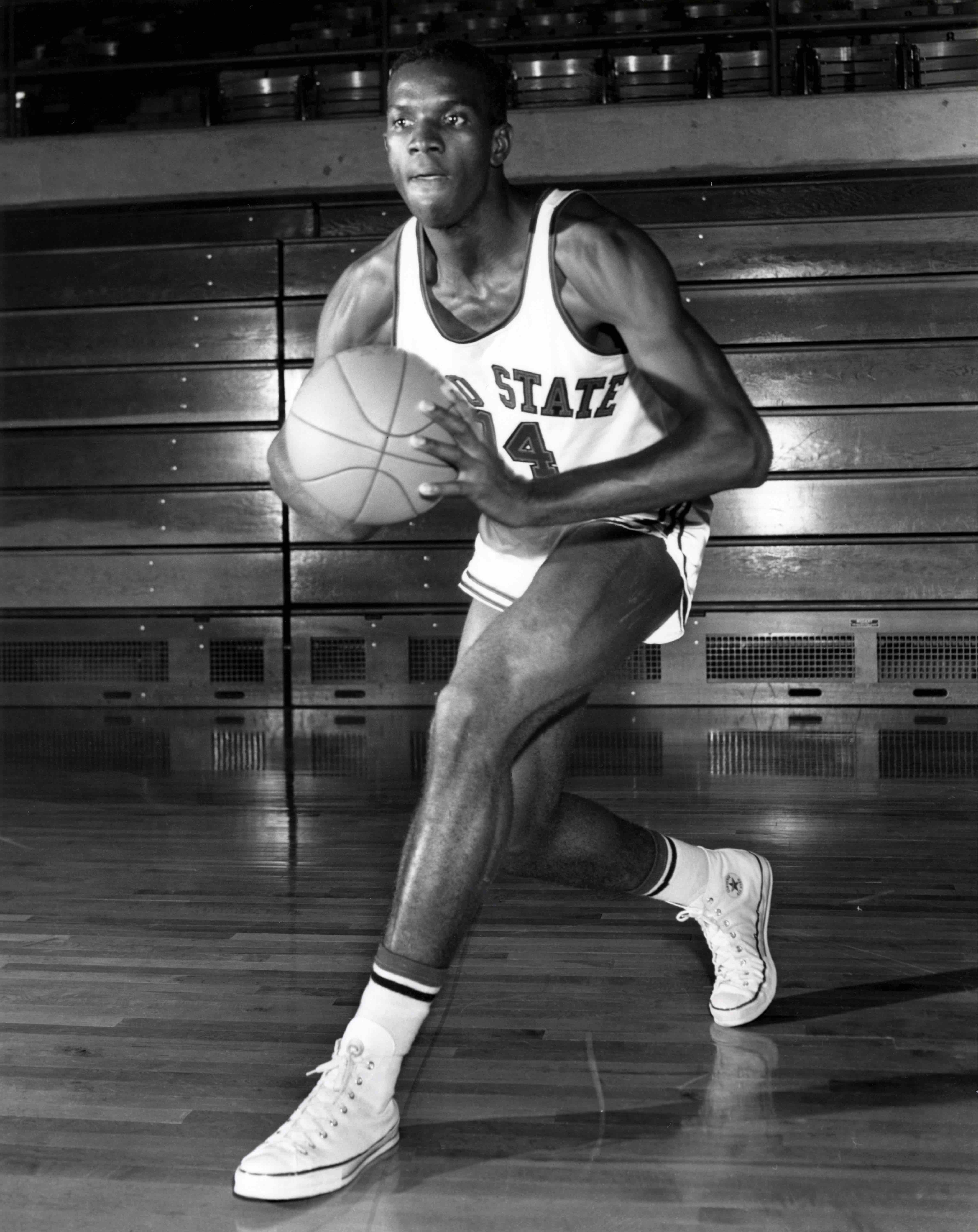 Joe Roberts playing basketball 